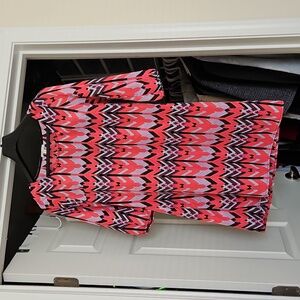 Vibrant Pink Patterned Women's Minidress